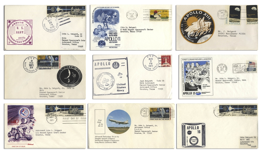 Lot of 23 Space Covers Addressed to & Owned by Jack Swigert